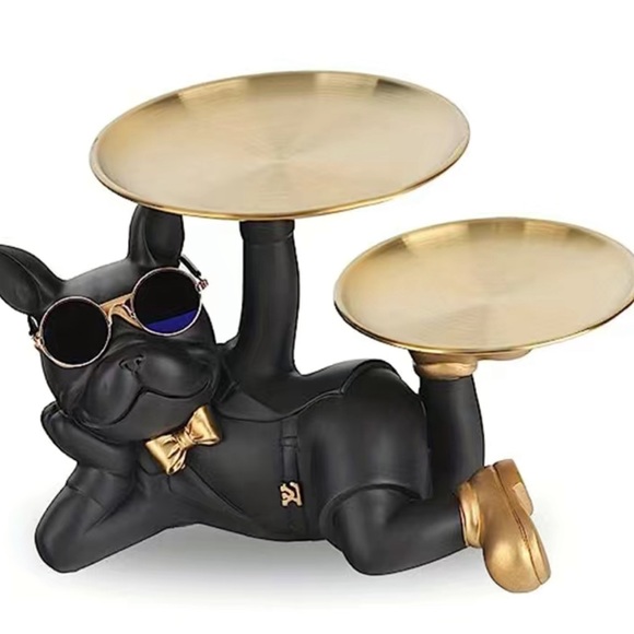 New French Bulldog Statue, Jewelry Storage And Tray - Picture 7 of 7